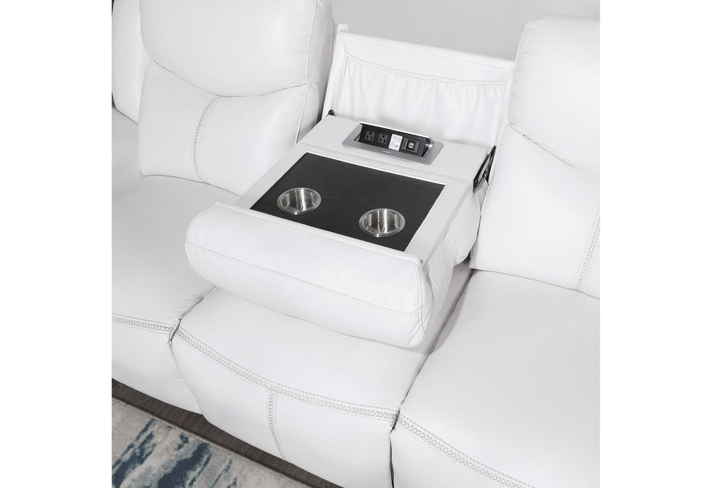 U5987 - Power Reclining Sofa - Blanche White