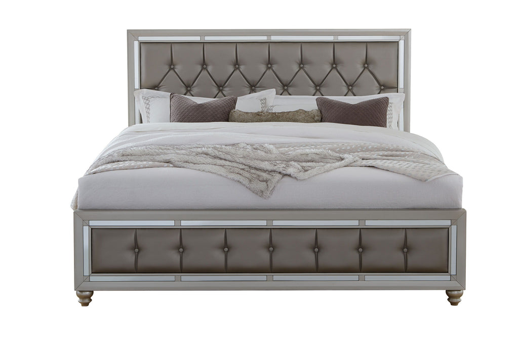 Riley - King Bed - Silver