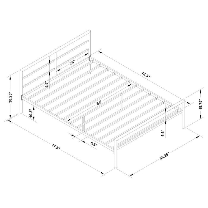 Fisher - Metal Open Frame Bed