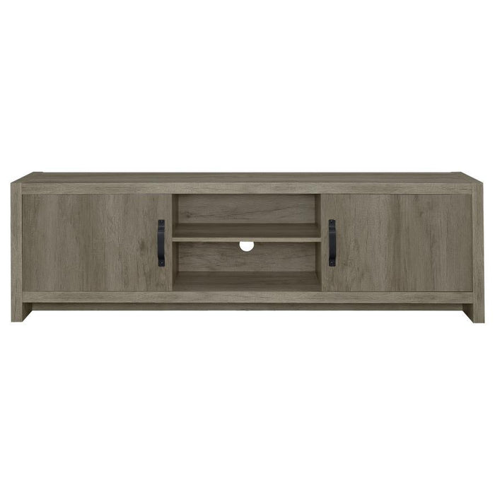 Burke - 2-Door TV Console - Gray Driftwood