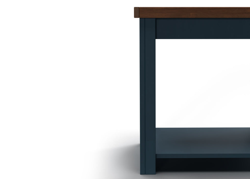 Nantucket - End Table - Blue Denim / Whiskey