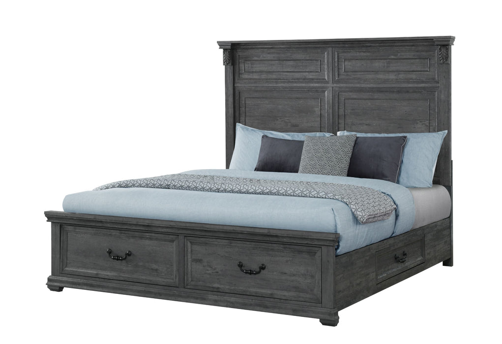 Tatum - King Bed Group With Storage - Dark Gray