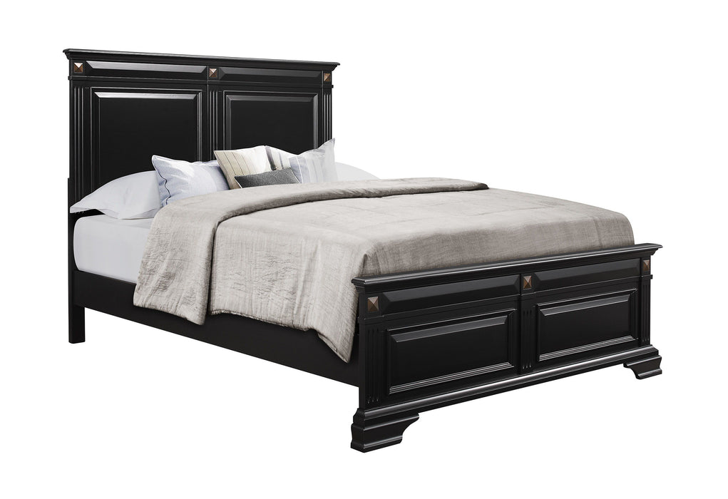 Carter - Queen Bed, Dresser And Mirror - Black