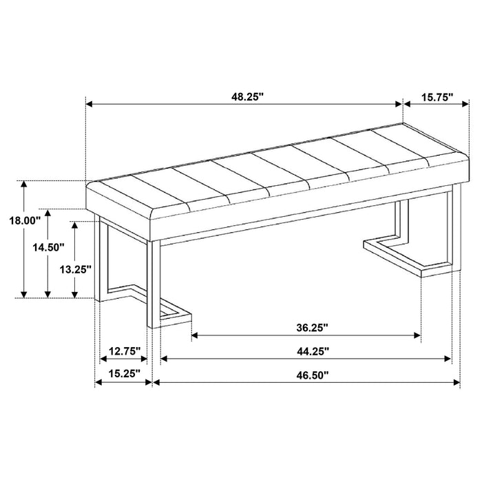 Mesa - Upholstered Entryway Accent Bench