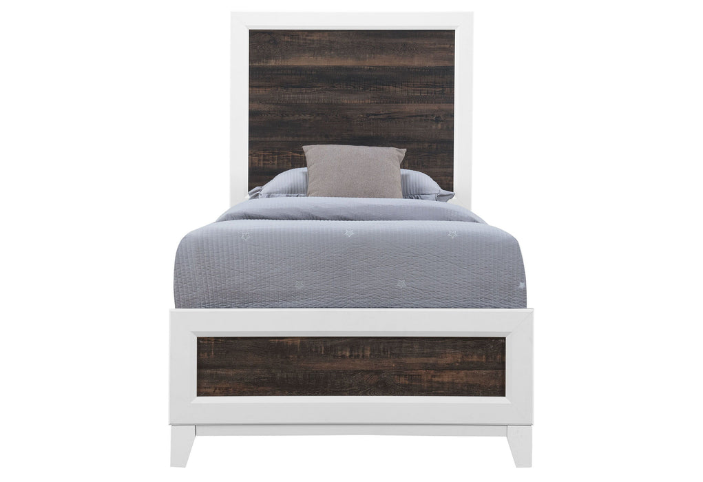 Lisbon - Twin Bed - Oak / White