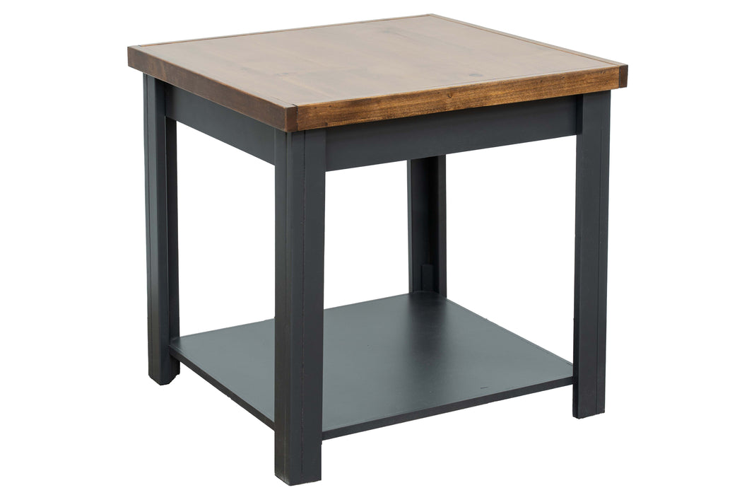 Essex - End Table - Black / Whiskey