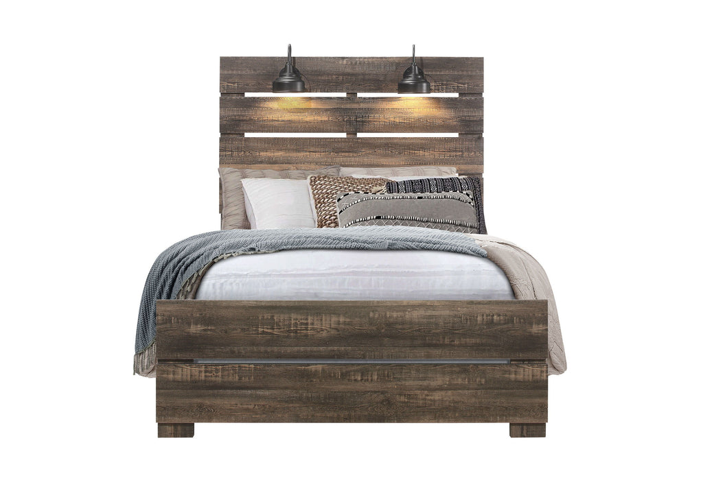 Linwood - Full Bed, Dresser, Mirror And Nightstand - Dark Oak