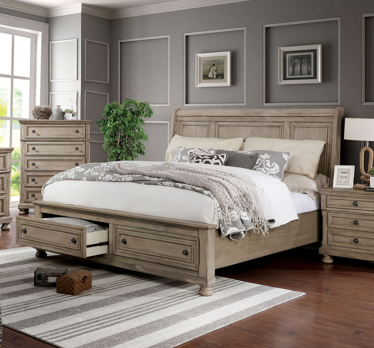 Wells - California King Bed - Gray