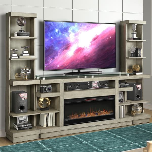 Celino - Fireplace Entertainment Wall - Sandstone