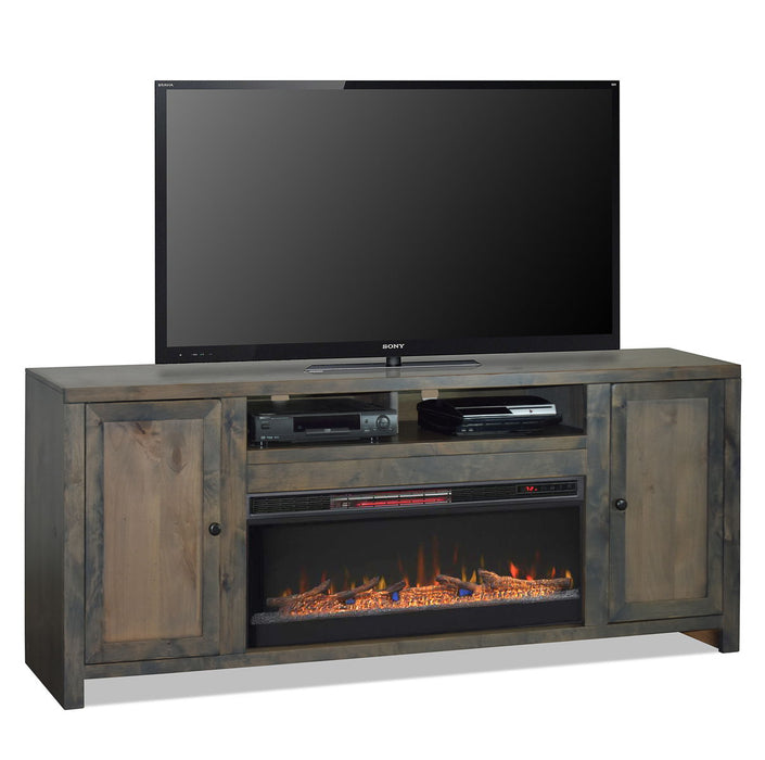 Joshua Creek - 83" Fireplace TV Stand - Barnwood