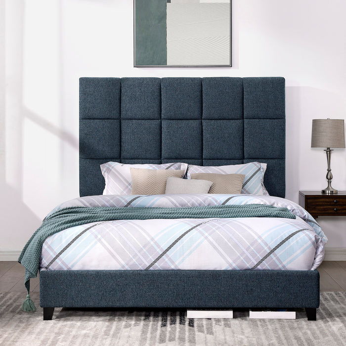 Bridger - Upholstered Squares Panel Bed