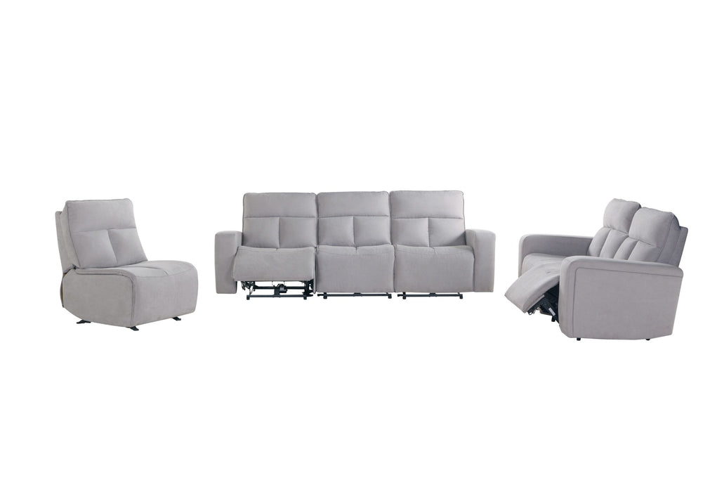 U8088 - Sofa And Loveseat With Armless Glider - Gray