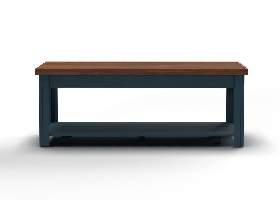 Nantucket - Coffee Table - Blue Denim / Whiskey