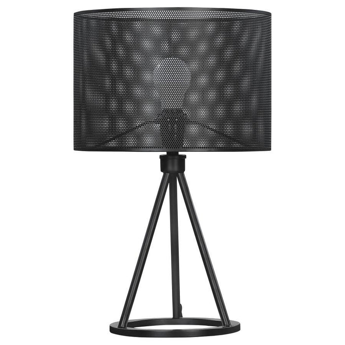 Chapin - Metal Mesh Drum Shade Table Lamp - Black