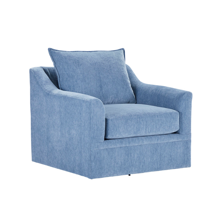 Sylvie - Swivel Chair - Blue Slate