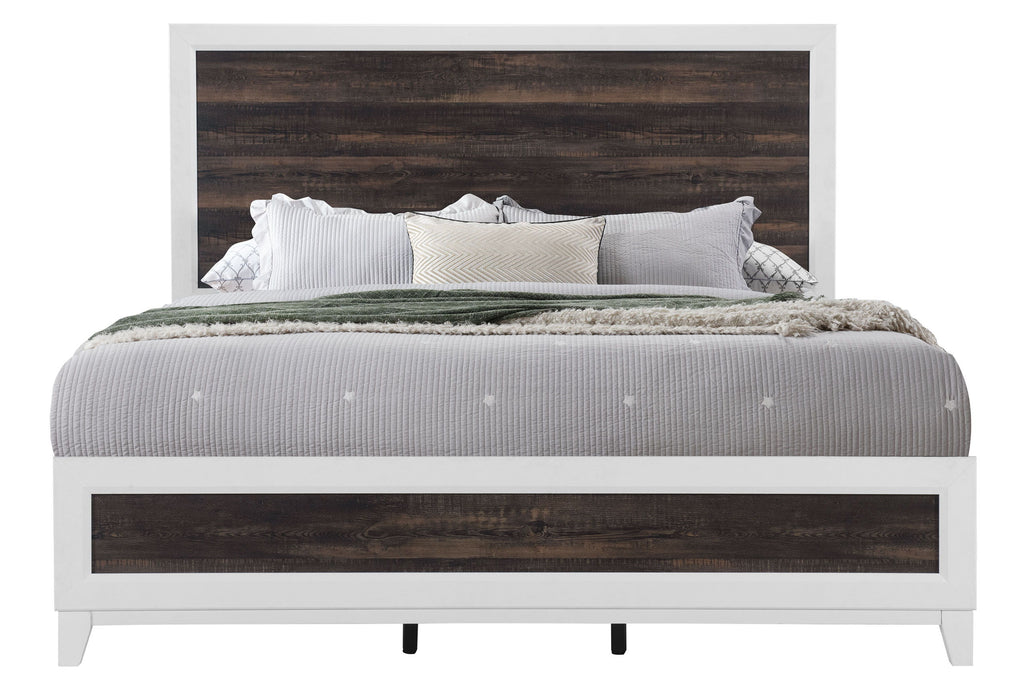 Lisbon - King Bed, Dresser And Nightstand - Oak / White