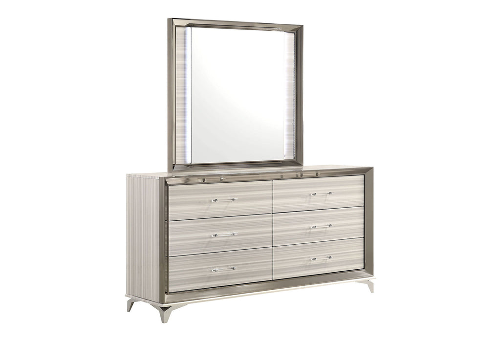 Zambrano - Mirror With LED - White