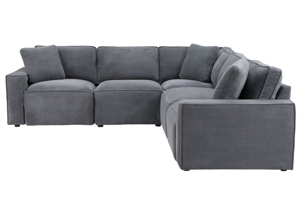 U8177 - Power Sectional (Sofa) - Charcoal