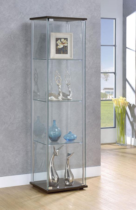 Bellatrix - 4-Shelf Clear Glass Curio Cabinet