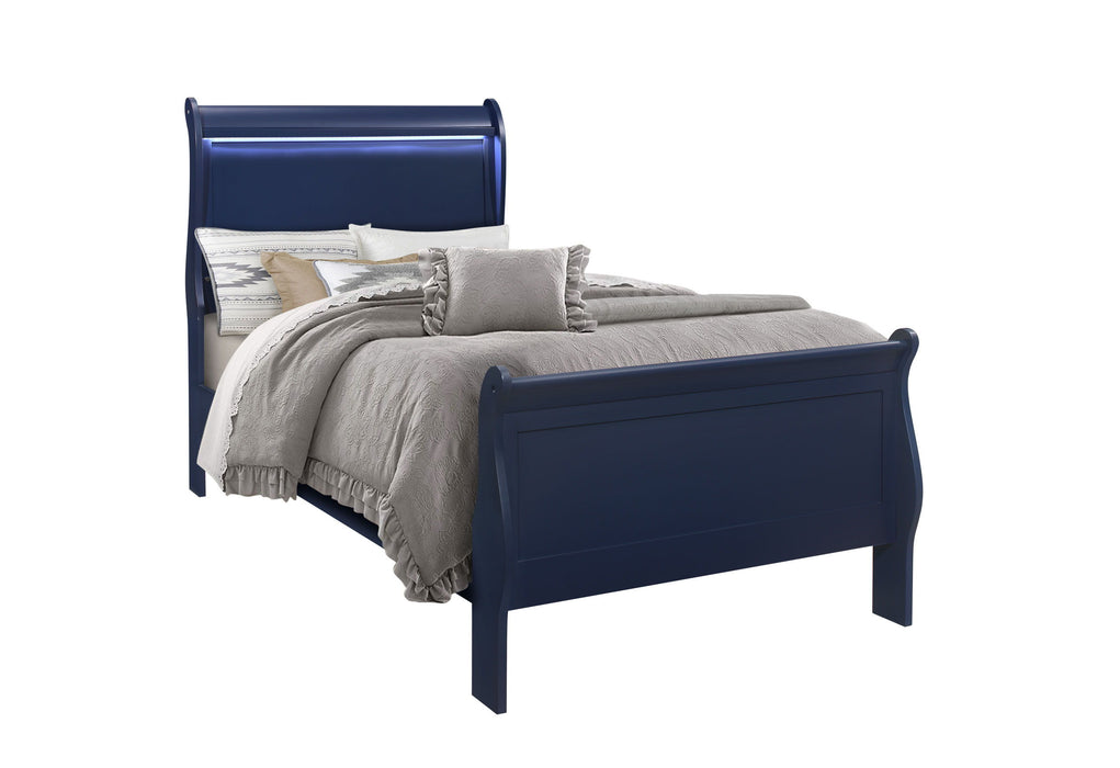 Charlie - Twin Bed With LED - Blue