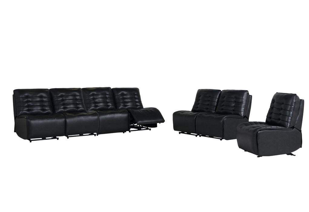 U6066 - Build It Your Way Sofa / Loveseat With Armless Glider - Blanche Charcoal