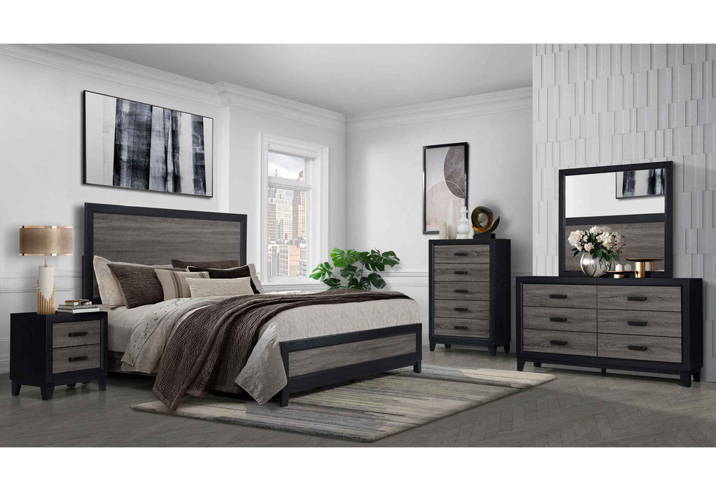 Lisbon - Queen Bed Group - Gray / Black