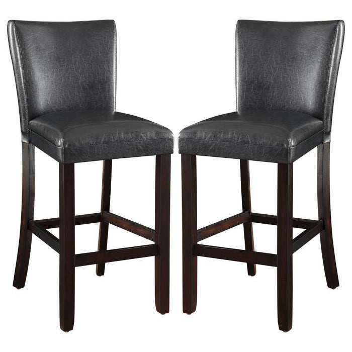 Alberton - Upholstered Bar Stools (Set of 2) - Black And Cappuccino