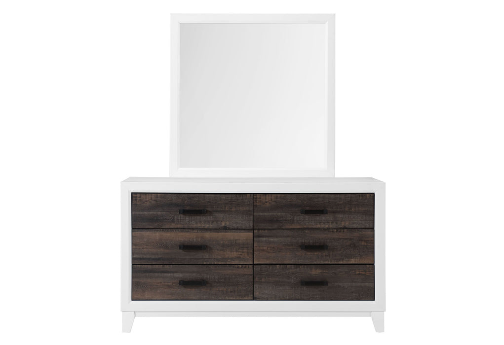 Lisbon - Mirror - Oak / White