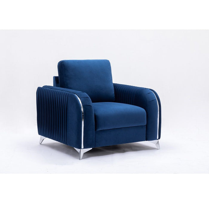 Wenona - Chair - Blue Velvet