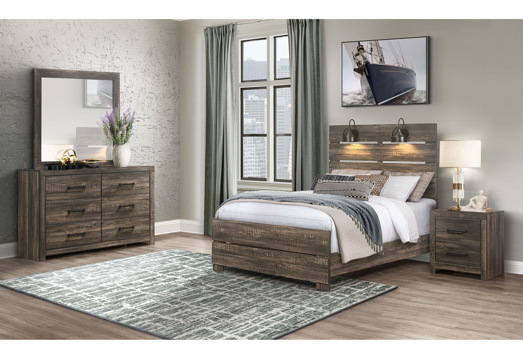 Linwood - Full Bed, Dresser, Mirror And Nightstand - Dark Oak