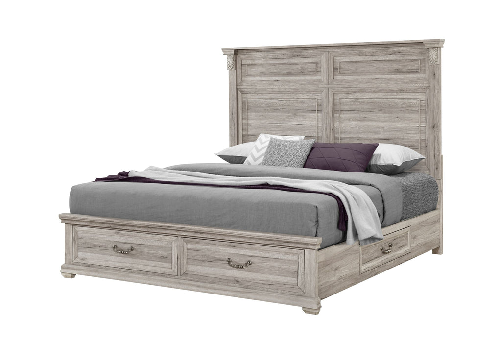 Tatum - Queen Bed Group With Storage - Natural