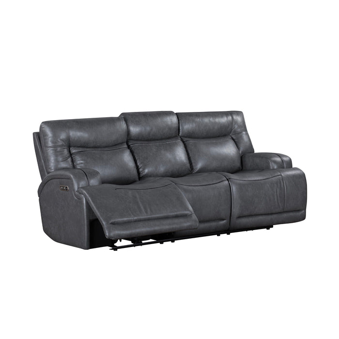 Titan - Sofa With Power Headrest & Footrest - Gray