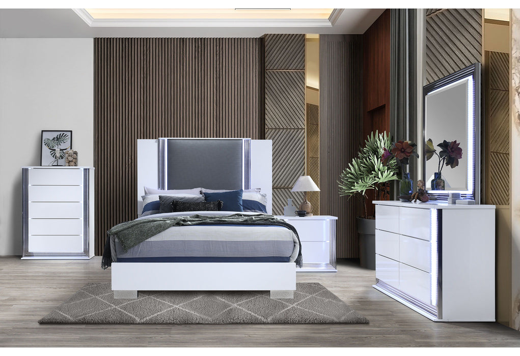 Ylime - Queen Bed Group - Smooth White