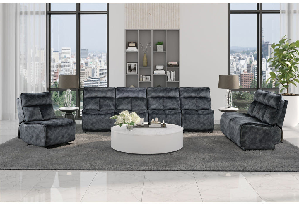 U8088 - Sofa And Loveseat With Armless Glider 2 - Domino Granite