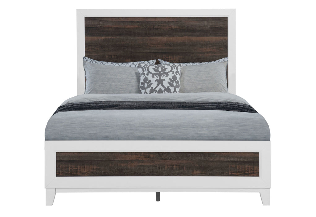 Lisbon - Queen Bed Group - Oak / White