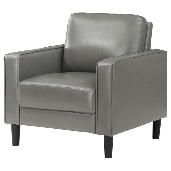 Ruth - Upholstered Track Arm Faux Leather Accent Chair