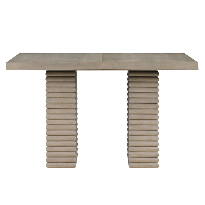 Lily - 60-78" Counter Table With 18" Leaf - Gray