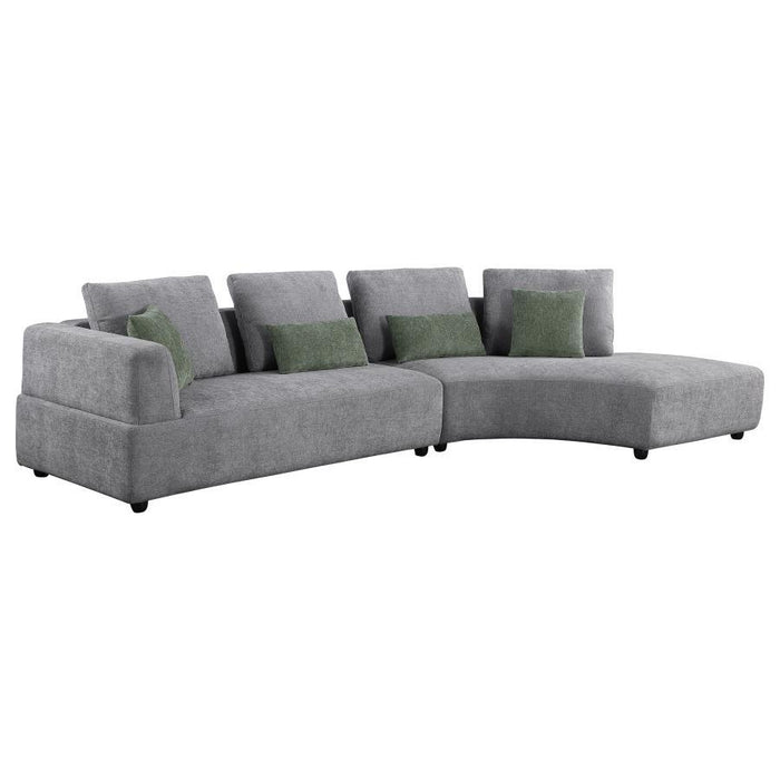 Toscano - Upholstered Sectional Sofa - Gray