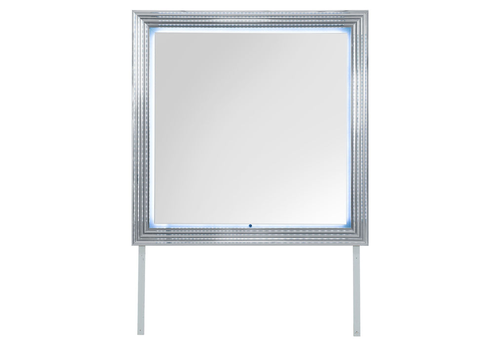 Ylime - Mirror With LED - Smooth Silver