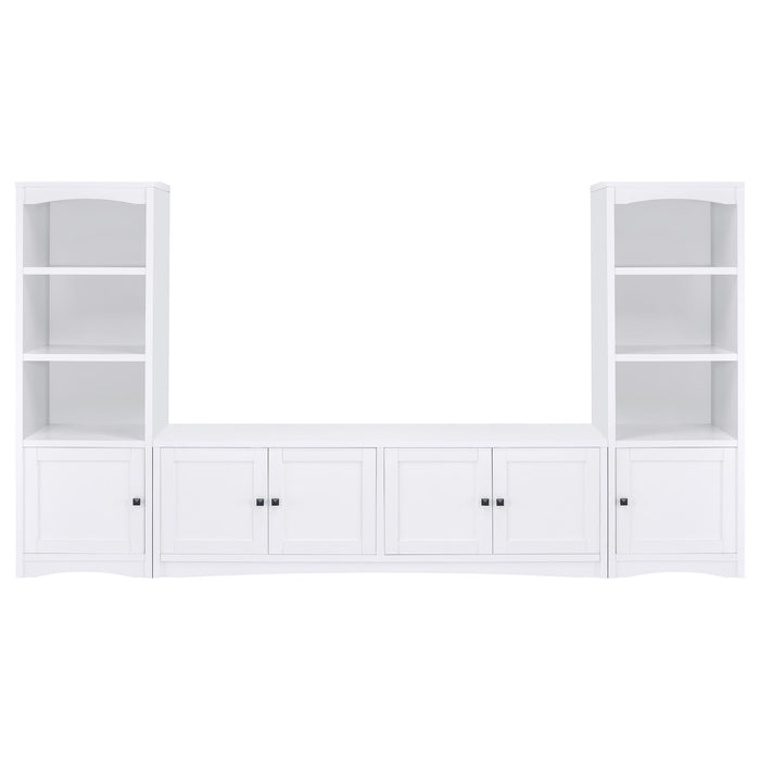 Laughlin - 3-piece Entertainment Center TV Stand - White