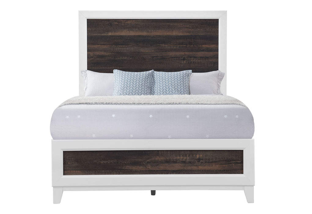 Lisbon - Full Bed - Oak / White