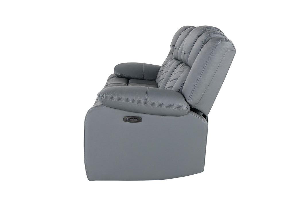 U7068 - 10 Power Reclining Sofa With Dining Table, WC And LED - Gray