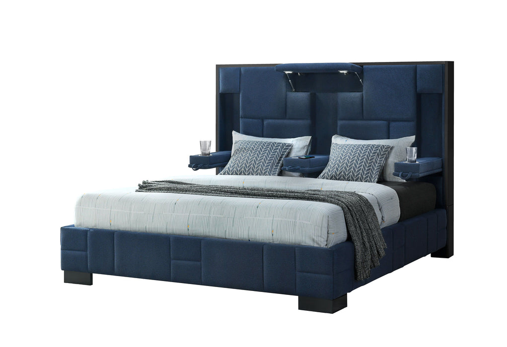 Oscar - King Bed - Navy Blue