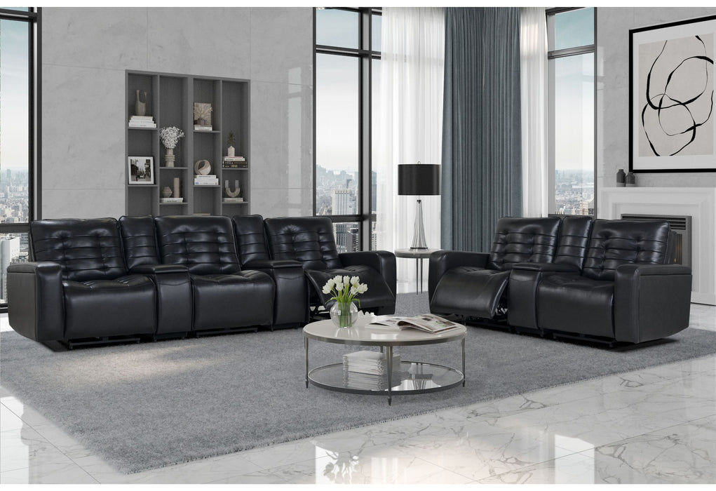 U6066 - Build It Your Way Sofa / Loveseat With Console - Blanche Charcoal