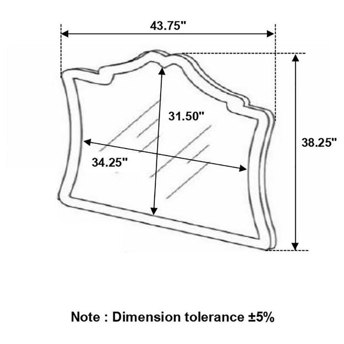 Antonella - Upholstered Dresser Mirror