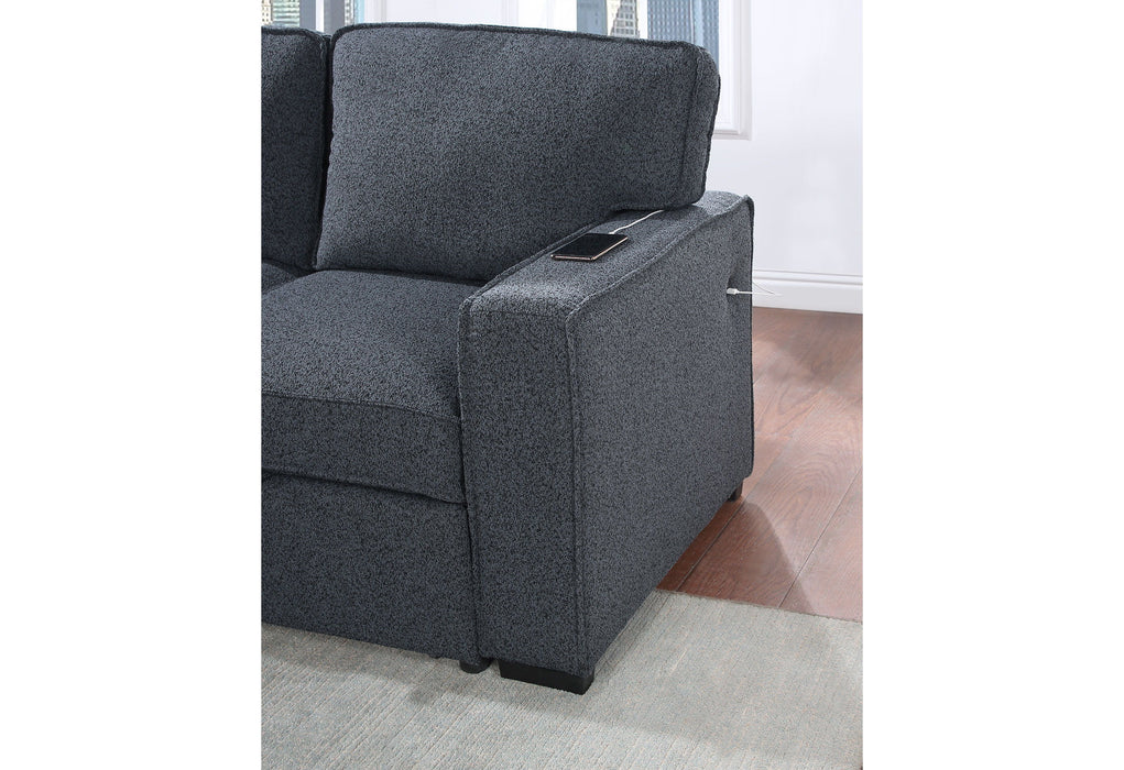 U0203 - Pullout Sofa Bed Sleeper Sofas - Charcoal