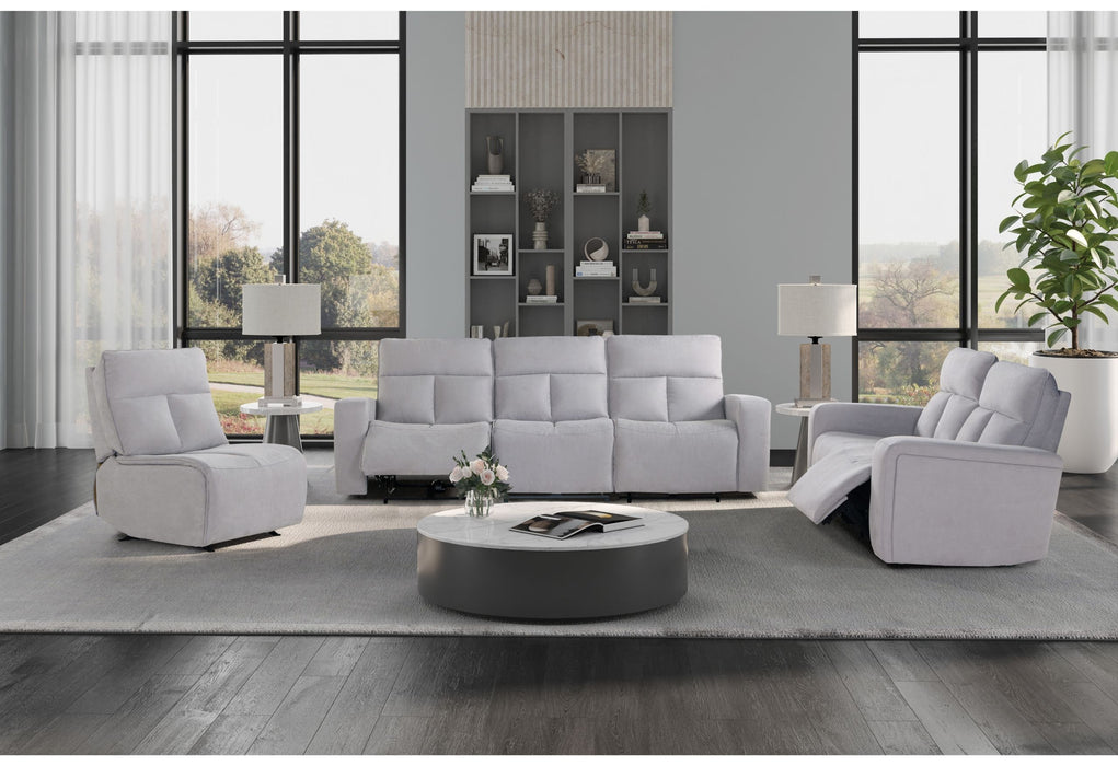 U8088 - Sofa And Loveseat With Armless Glider - Gray