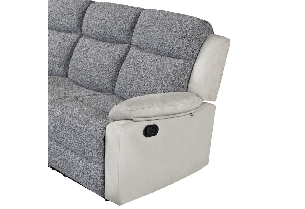 U6027 - Reclining Sofa / Console Reclining Loveseat / Glider Recliner - Dark Gray / Light Gray