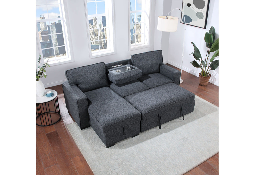 U0203 - Pullout Sofa Bed Sleeper Sofas - Charcoal