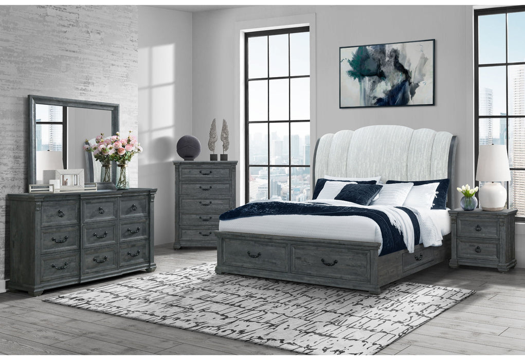 Rowan - Storage King Bed Group - Gray